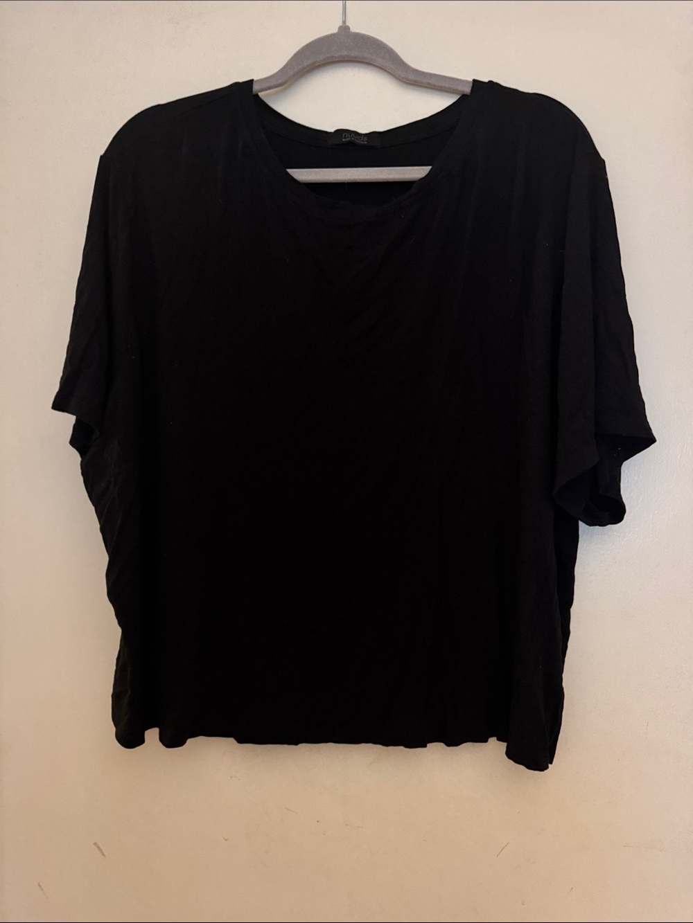 nuuds Black Relaxed Short-Sleeve Tee